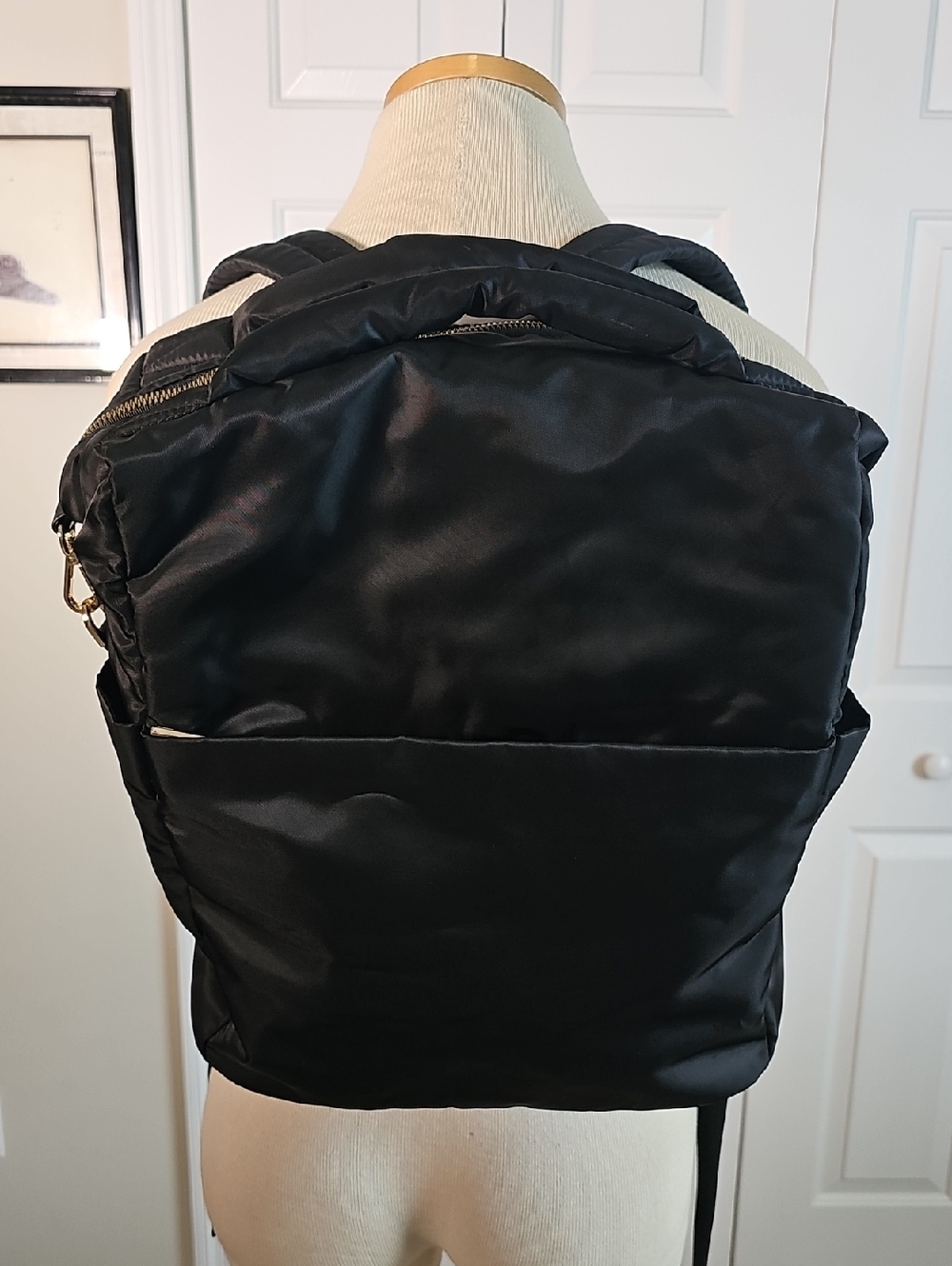 Black Backpack Very Lightweight Sleek Everyday Use. A New Day. NWOT.